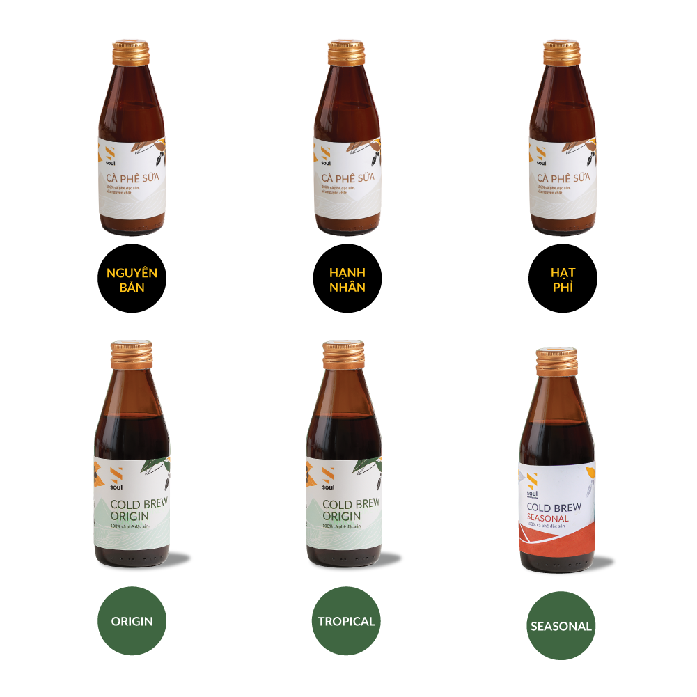  PACK 6 CHAI CAFE SỮA + COLD BREW 150 ML BẤT KỲ 