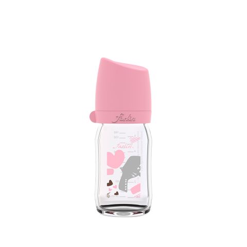  Bình Sữa Thủy Tinh Cổ Rộng Heart Dove hiệu FARLIn - Hồng Cổ Điển - 160ML 