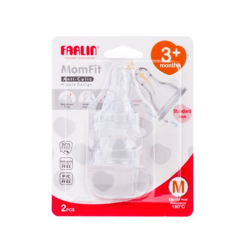  Núm Ty Cho Bình Sữa Cổ Hẹp Farlin  AC-21011 