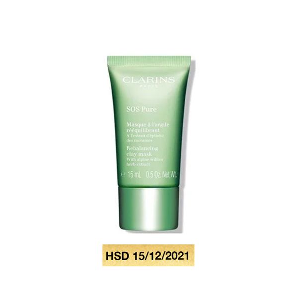 Mặt Nạ Đất Sét Tái Cân Bằng Clarins Sos Pure Relabancing Clay Mask 15ml