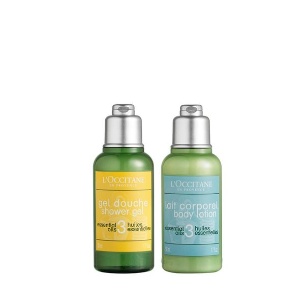 Combo Sữa Tắm - Dưỡng Thể Chiết Xuất 5 Loại Tinh Dầu L'Occitane Aromachology 50mlx2
