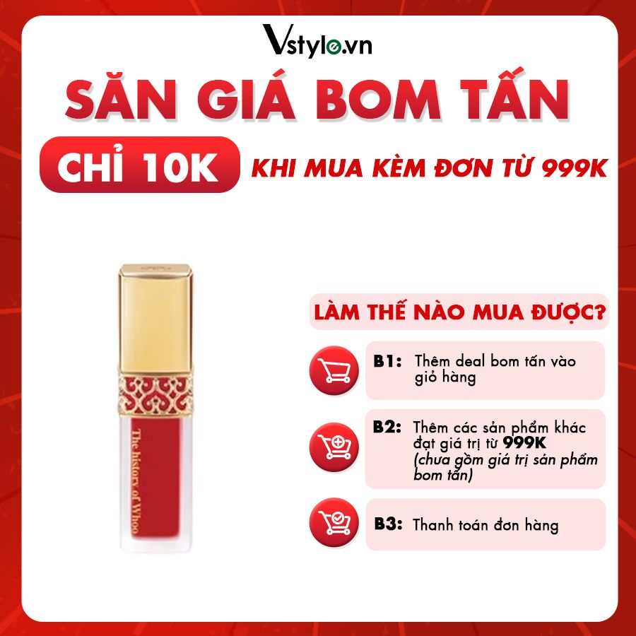 Son Kem Nhung Lì Whoo GJH Mi Velvet Liquid Lip Rouge Màu 45.Royal Red 2.3g (DEAL BOM TẤN 999K)