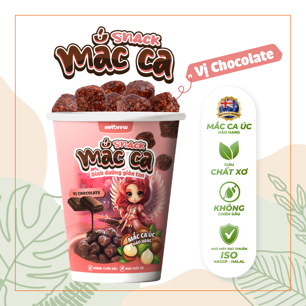 Snack Mắc Ca Nutbrew Vị Chocolate 30g