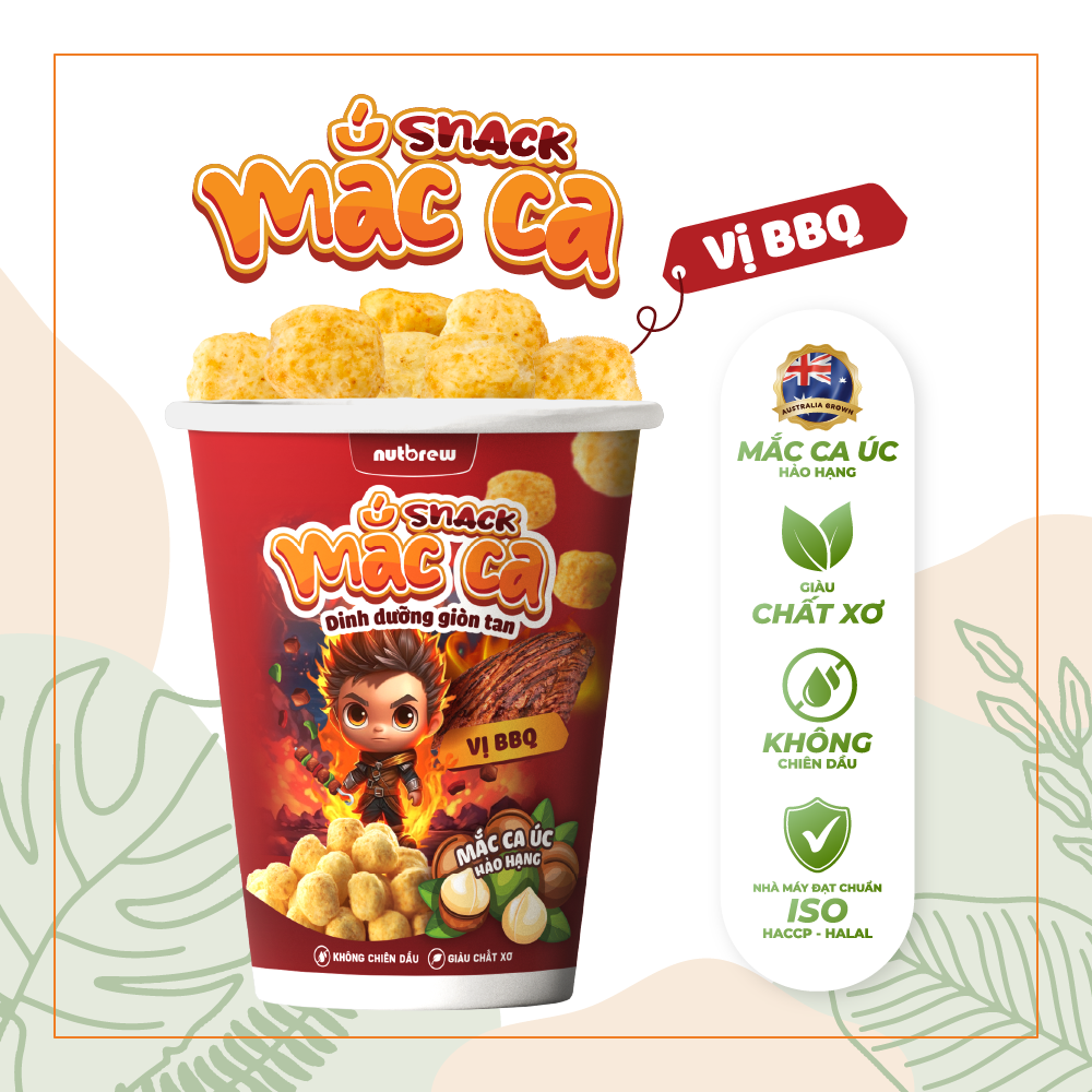 Snack Mắc Ca Nutbrew Vị BBQ 30g