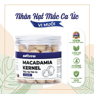  Nhân Hạt Mắc Ca Úc vị muối Nut Brew hũ 200g 