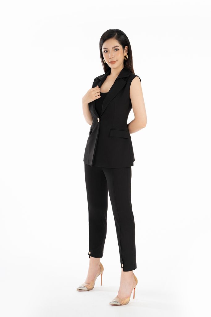 BAD52445 - Áo demi chất liệu thô dày cổ vest sát nách - PANTIO