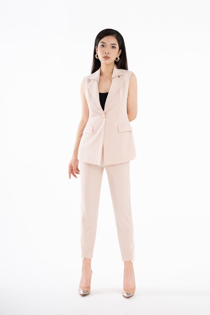 BAD52445 - Áo demi chất liệu thô dày cổ vest sát nách - PANTIO