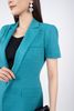 BAV32652 - Áo vest nữ công sở vải thô dáng ôm cổ hai ve tay cộc thân phối túi hai bên - PANTIO