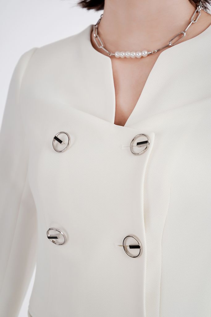 Áo vest nữ chất liệu thô dày, cổ cách điệu BAV72522 - PANTIO