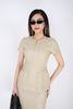 BKM12586 - Áo công sở vải thô dáng peplum khóa trang trí - PANTIO