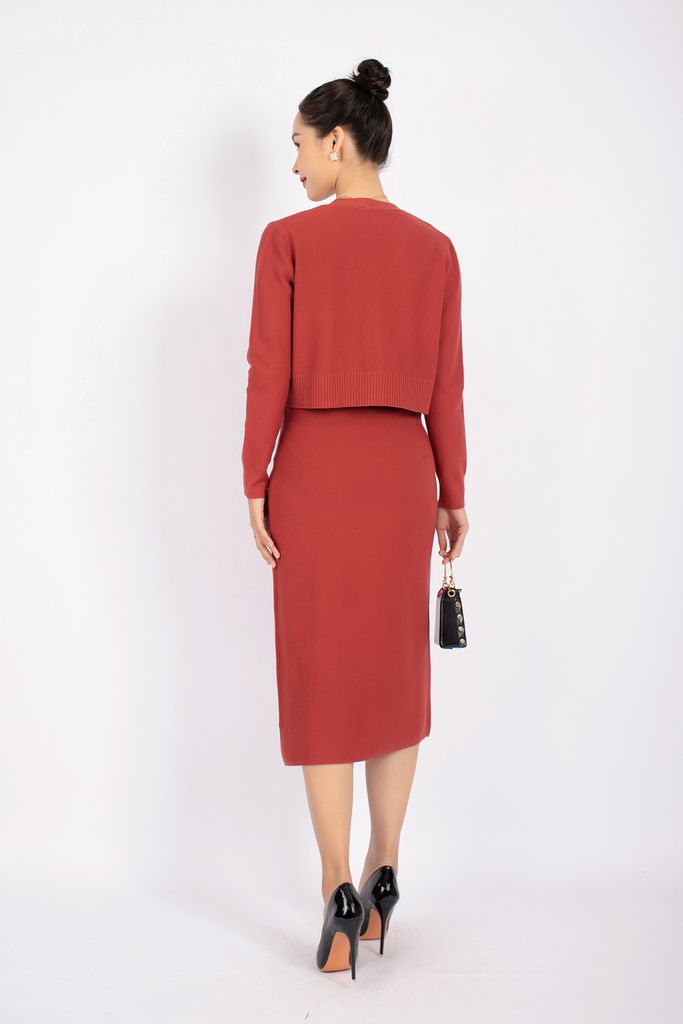 BOL276 - Áo len cardigan cao cấp dáng croptop cài cúc ngọc trai - PANTIO
