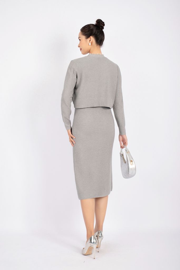 BOL276 - Áo len cardigan cao cấp dáng croptop cài cúc ngọc trai - PANTIO