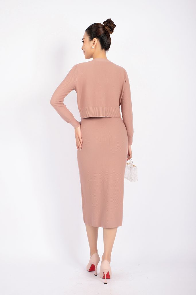 BOL276 - Áo len cardigan cao cấp dáng croptop cài cúc ngọc trai - PANTIO