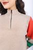BOL374 - Bộ len cao cấp dáng suông áo cổ cao phối khóa năng động quần dáng baggy cạp chun - PANTIO