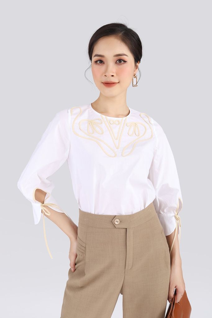 FQD5909 - Quần chất liệu thô đũi cạp rời dáng suông - PANTIO