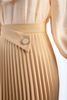 FJD91039 - Chân váy công sở vải thô dáng xòe rập ly phối đai trang trí khóa thân sau - PANTIO
