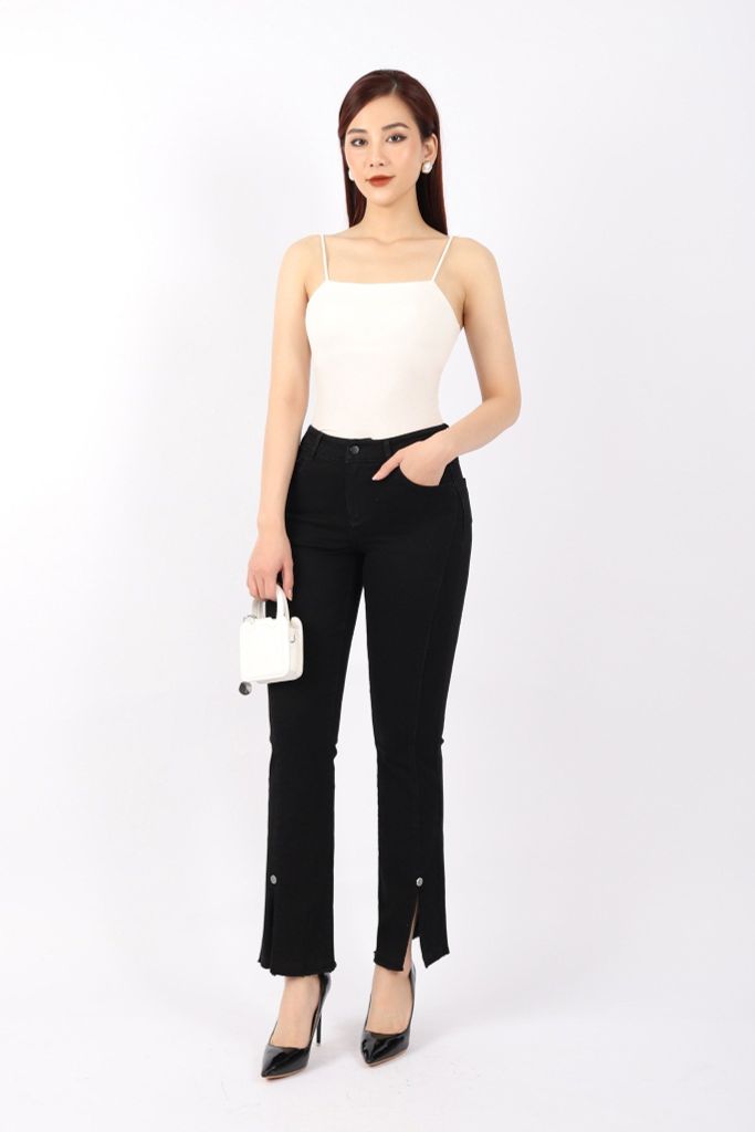 FAT5336 - Áo thun vải cotton dáng croptop hai dây - PANTIO