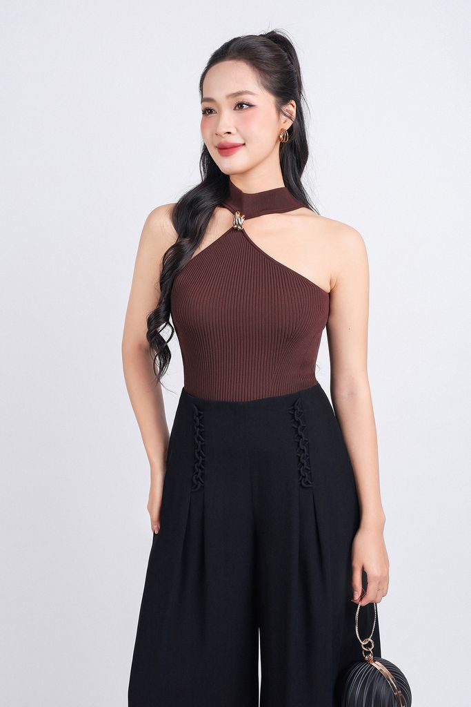 FAT5395 - Áo len cao cấp dáng ôm ngực yếm đính kim loại trang trí - PANTIO