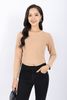 FAT9328 - Áo thun dạo phố vải cotton dáng croptop cổ tròn tay dài trần chỉ tạo kiểu - PANTIO