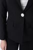 FAV9935 - Áo vest nữ công sở vải thô dáng ôm có lót vải lụa gió cổ hai ve thân có túi cài cúc - PANTIO
