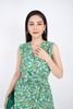 FJS3143 - Jumpsuit dạo phố vải thô dáng suông cổ V cúc bọc vải thân buộc nơ tạo kiểu - PANTIO