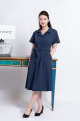 Đầm Hàn Quốc xuất khẩu cao cấp May 10 mã 050221354XKT Navy