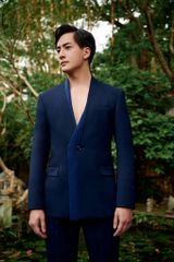 Áo blazer thiết kế không cổ