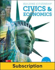 Building Citizenship: Civics & Economics, Student Learning Center, 1-year subscription