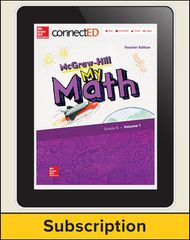 McGraw-Hill My Math, Teacher Center 1 Year Subscription Grade 5