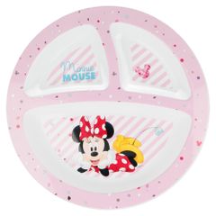 Đĩa nhựa 3 ngăn - Minnie Mouse