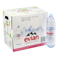 Thùng Nước Khoáng Evian 1.25L