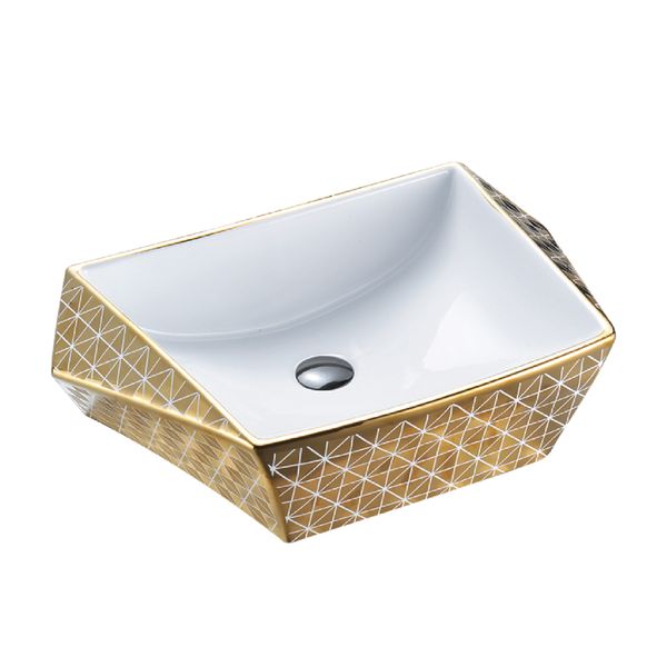 LAVABO TÔ SỨ VÀNG LỤC GIÁC BRODA G22