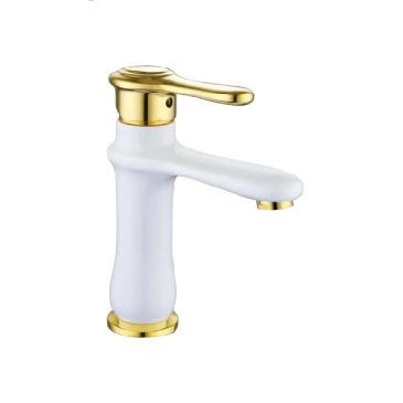 VÒI LAVABO NÓNG LẠNH MẦU VÀNG TRẮNG BRODA 9868