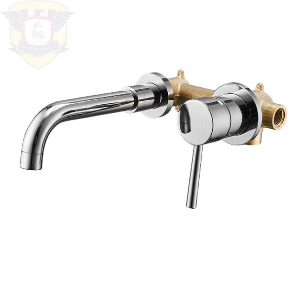 VÒI RỬA LAVABO ÂM TƯỜNG NÓNG LẠNH ĐỒNG THAU BRODA 8059QB-1