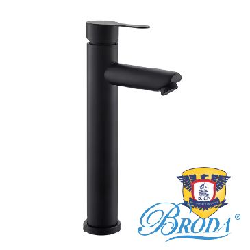 Vòi Lavabo Sơn Tĩnh Điện Mầu Đen 30cm BRODA