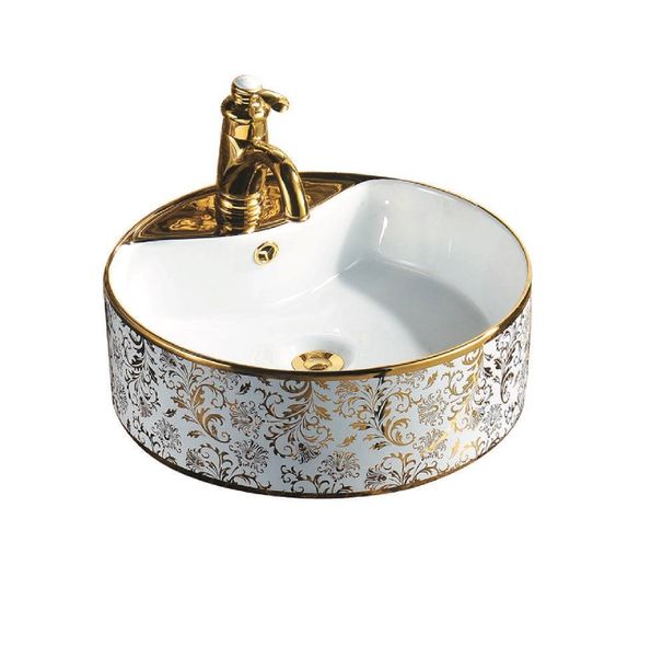 Chậu LAVABO TÔ SỨ HOA VĂN BRODA 8512