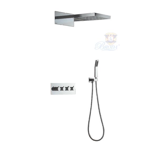 Sen tắm âm tường nóng lạnh mạ croom FAHKLER HI05006T