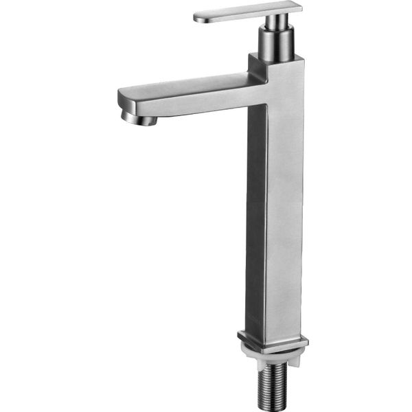 Vòi lavabo lạnh vuông SUS 304 30cm