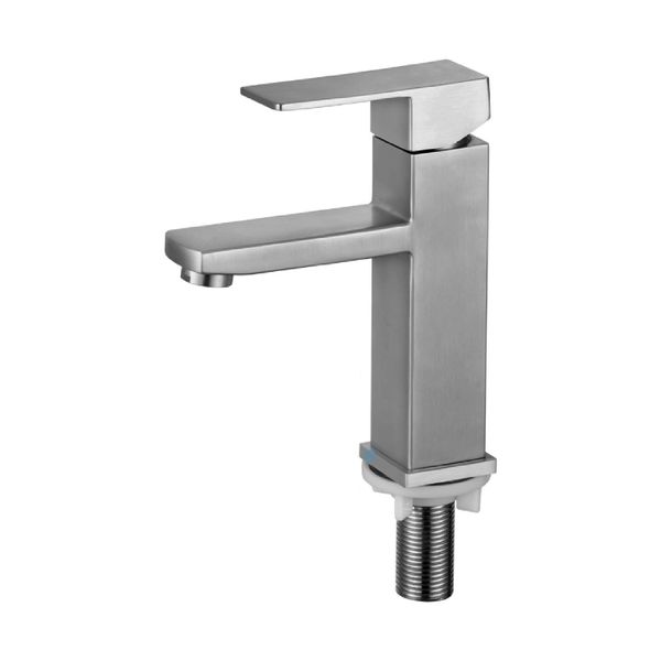 Vòi lavabo lạnh gật gù SUS 304 vuông 20cm