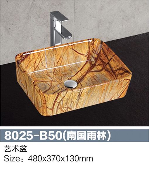 LAVABO TÔ SỨ GIẢ ĐÁ 8025-B50