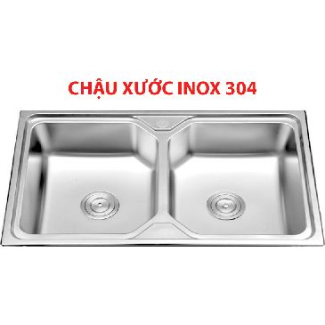 Chậu rửa Chén 2 Hộc inox KT 90*50 BRODA