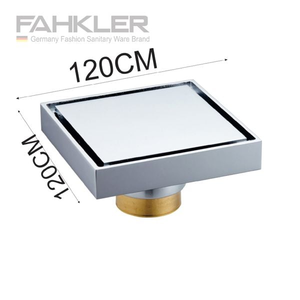 PHỄU THU SÀN ÂM GẠCH FAHKLER 12X12cm ĐỒNG THAU