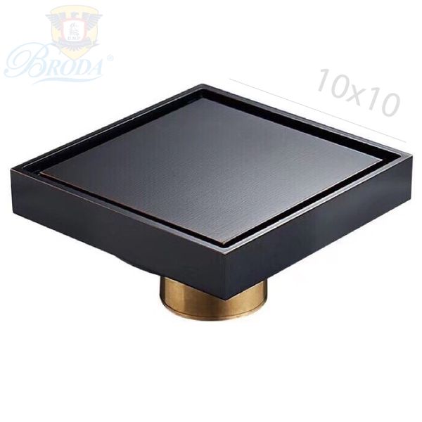 PHỄU THOÁT SÀN MẦU ĐEN BRODA 10x10 8007-1