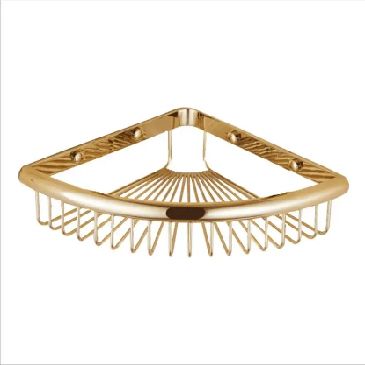 Kệ góc nhà tắm 1 tầng inox mạ vàng