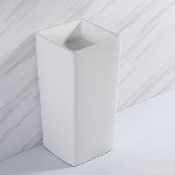 Lavabo trụ liền khối vuông BRODA 1107