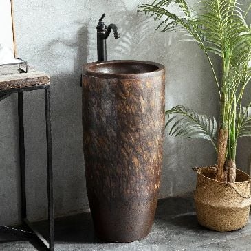 LAVABO RỬA MẶT GỐM SỨ SÂN VƯỜN BRODA DNP-199