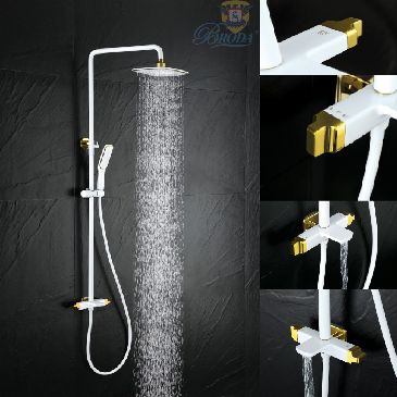 Sen CÂy Lạnh Một Đường Nước Đồng Thau Mầu Vàng Trắng BRODA A55-1