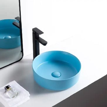 Lavabo Tô Sứ Mầu Xanh BRODA