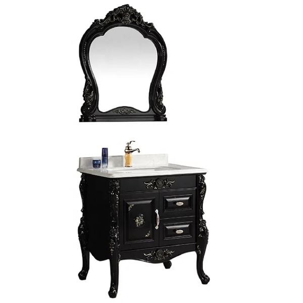 BỘ TỦ LAVABO CỔ ĐIỂN BẰNG NHỰA 80CM