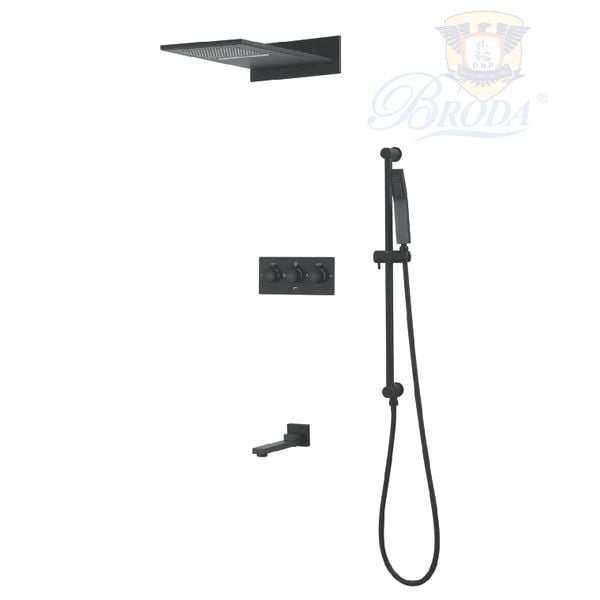 Sen tắm âm tường nóng lạnh mầu đen FAHKLER HI05024A